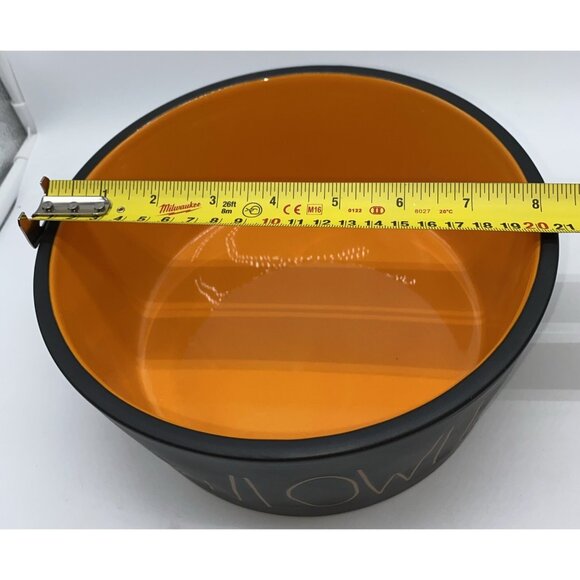 Rae Dunn Howloween XL Dog Pet Food Bowl Black Orange Artisan Collection Magenta - Picture 8 of 10